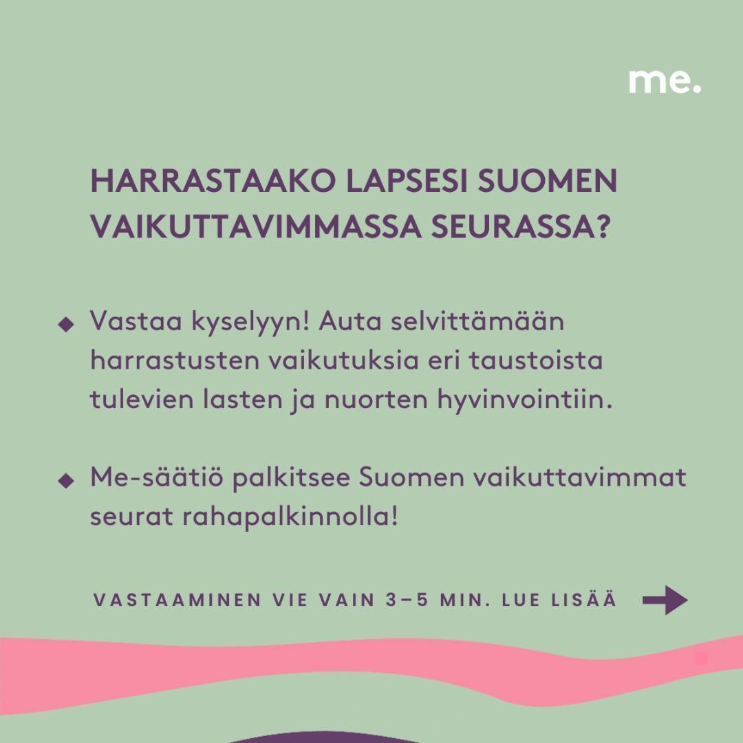 PaiHa mukana Me-säätiön Vaikuttavuus-tutkimuksessa