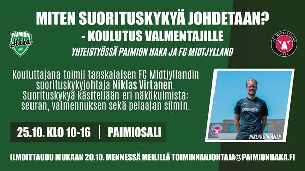 Miten suorituskykyä johdetaan? - koulutus seuratoimijoille