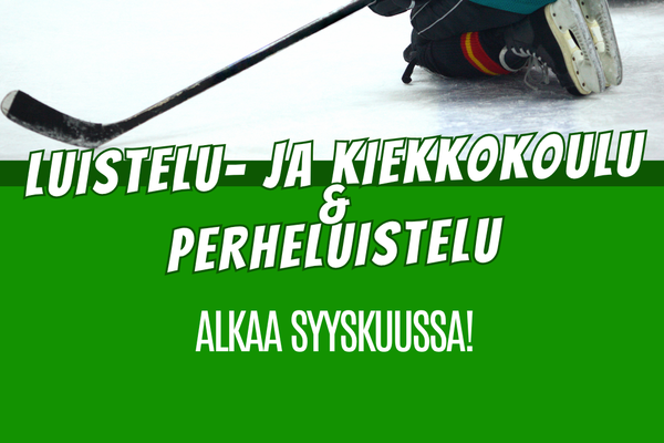 Syksyksi uusi harrastus? Perheluistelun sekä luistelu- ja kiekkokoulun ilmoittautumiset avattu