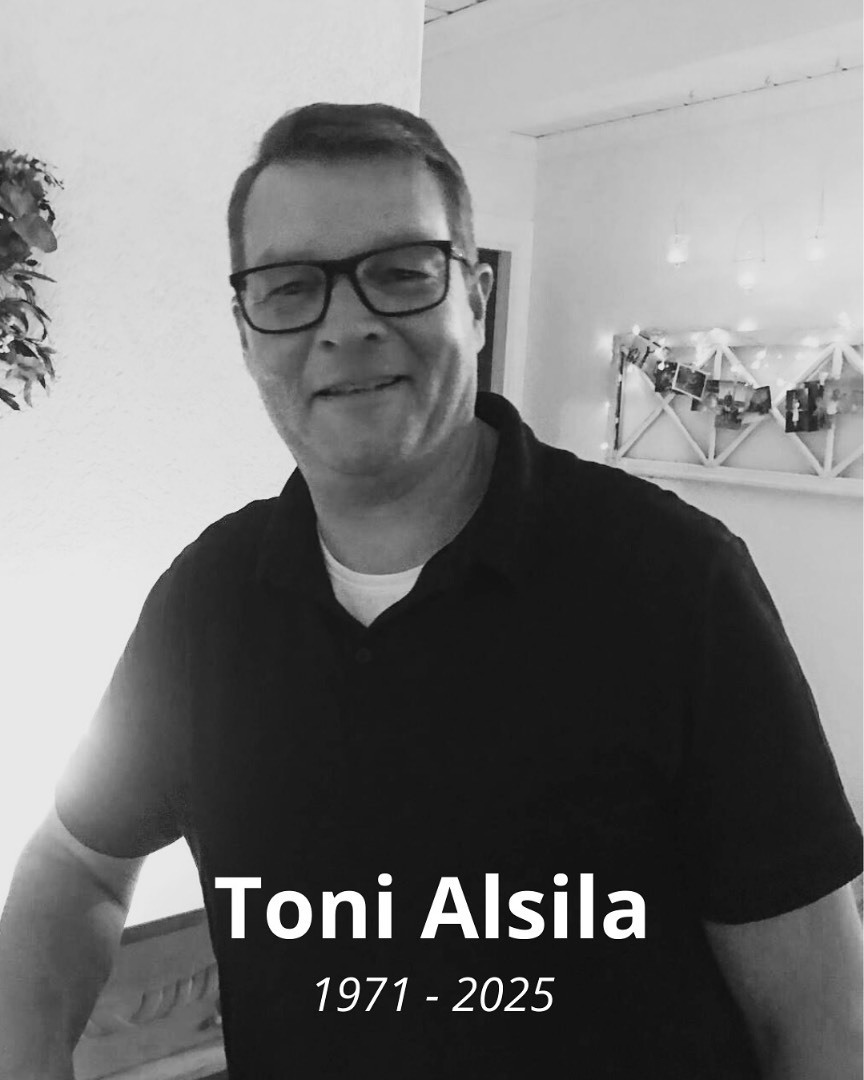 Toni Alsila on menehtynyt
