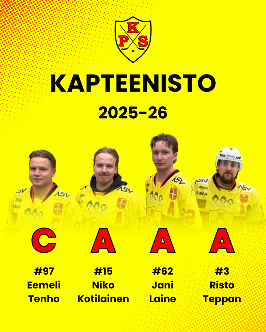 Kapteenisto 2025-26