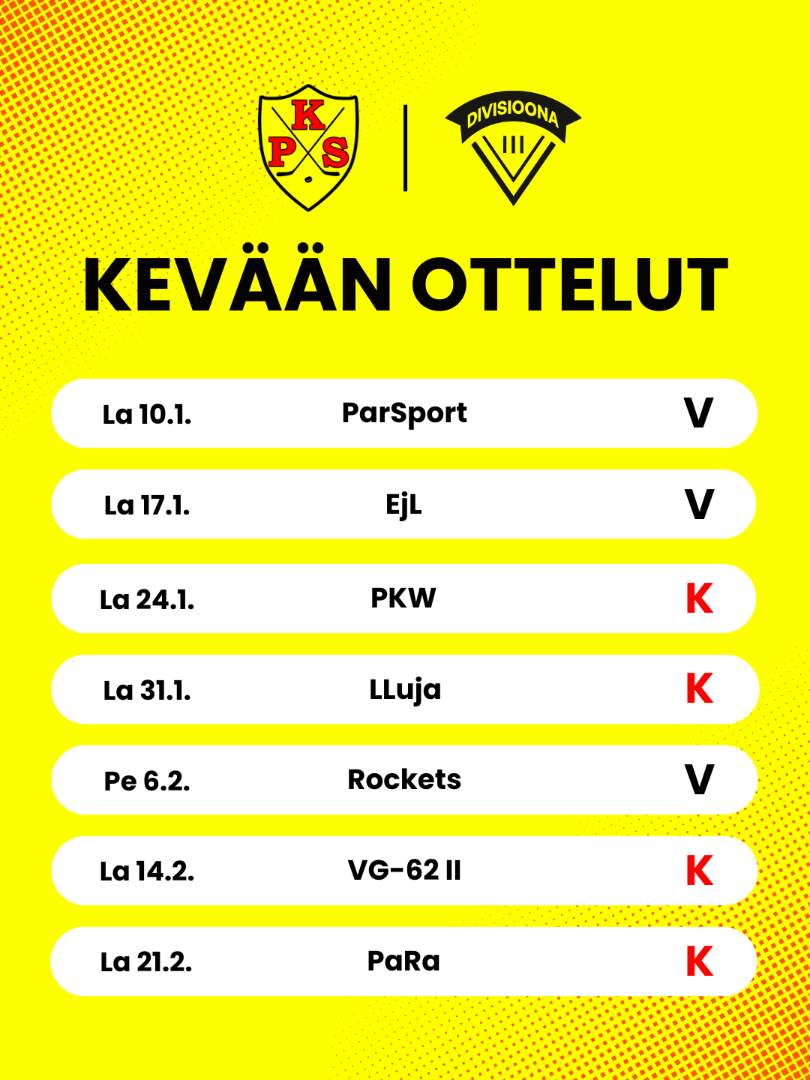 Kevään runkosarjan otteluohjelma!