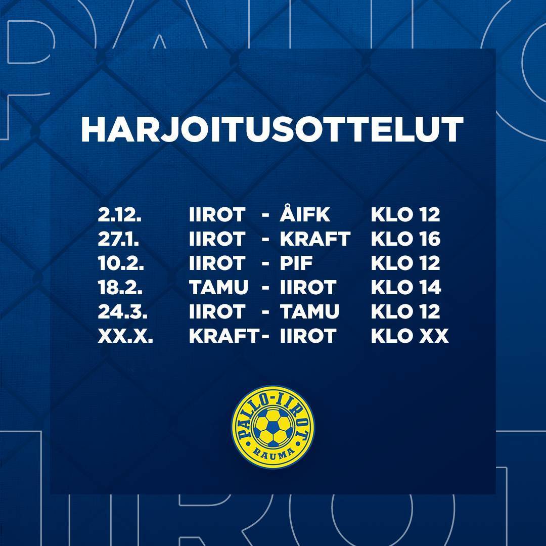 Miesten harjoitusottelut kaudelle 2024