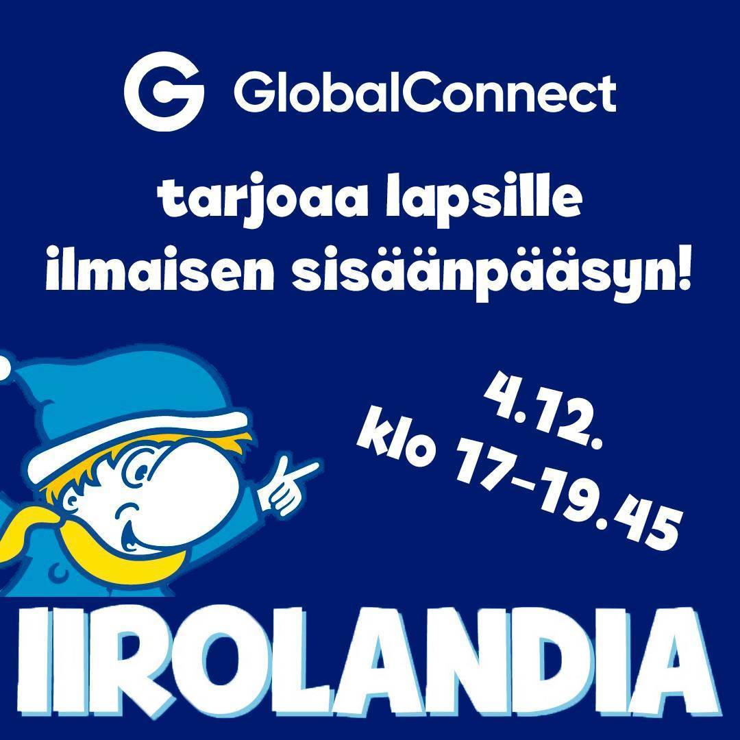 GlobalConnect tarjoaa ensi viikolla lapsille ilmaisen Iirolandian