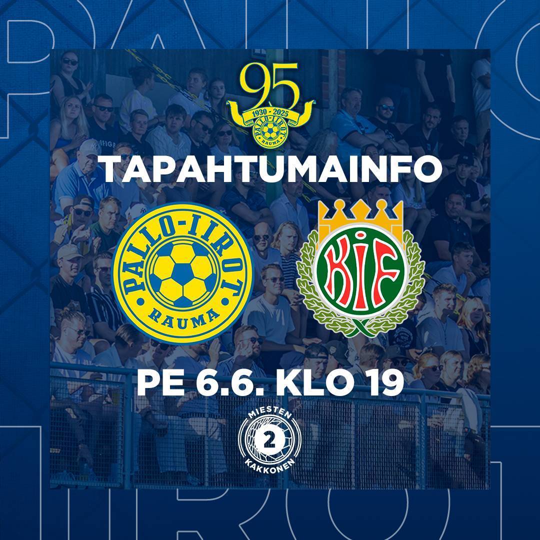 Tapahtumainfo: 95v-juhlapeli Pallo-Iirot - FC Kiffen