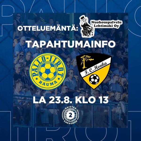 Tapahtumainfo: Pallo-Iirot - FC Honka/2
