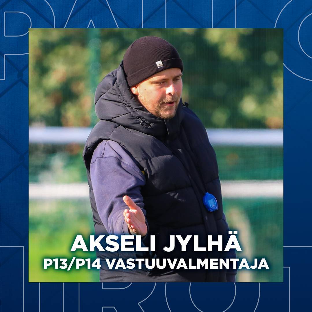Akseli Jylhä on P13/P14 vastuuvalmentaja kaudella 2026