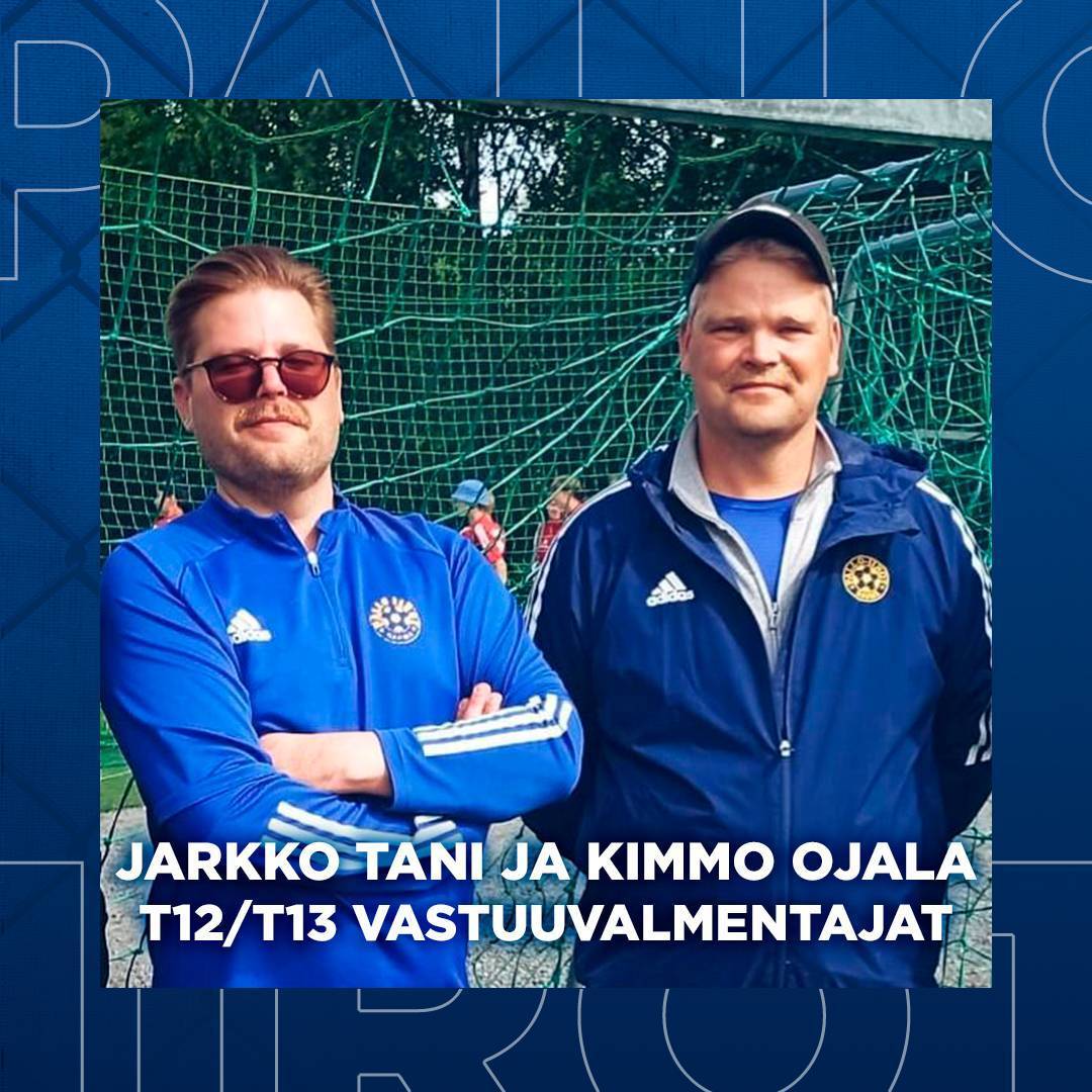 Jarkko Tani ja Kimmo Ojala ovat T12/T13 vastuuvalmentajat kaudella 2026