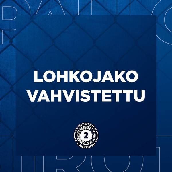 Miesten Kakkosen lohkojako on vahvistettu