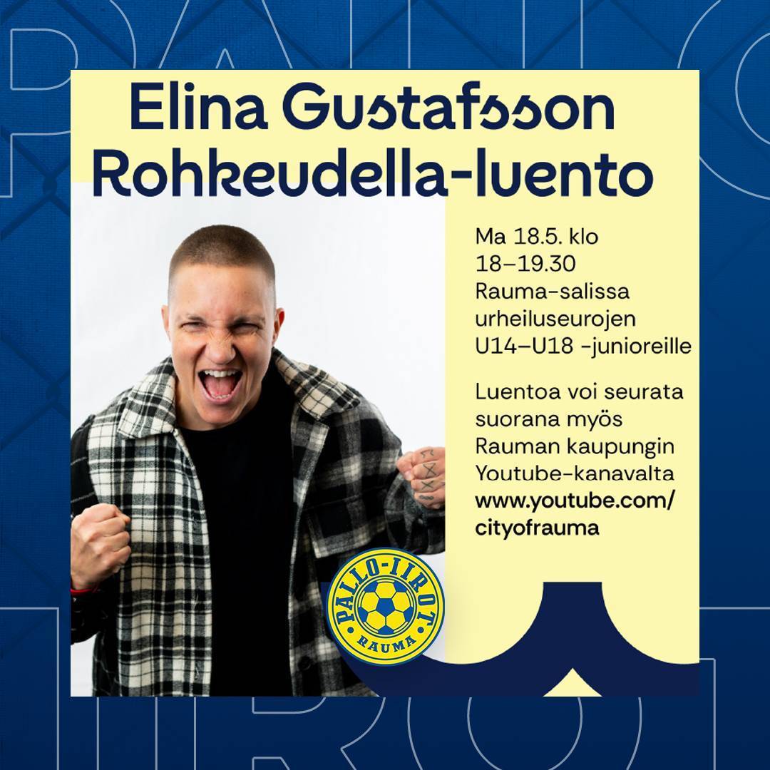 Elina Gustafsson luennoi ensi viikolla Raumalla