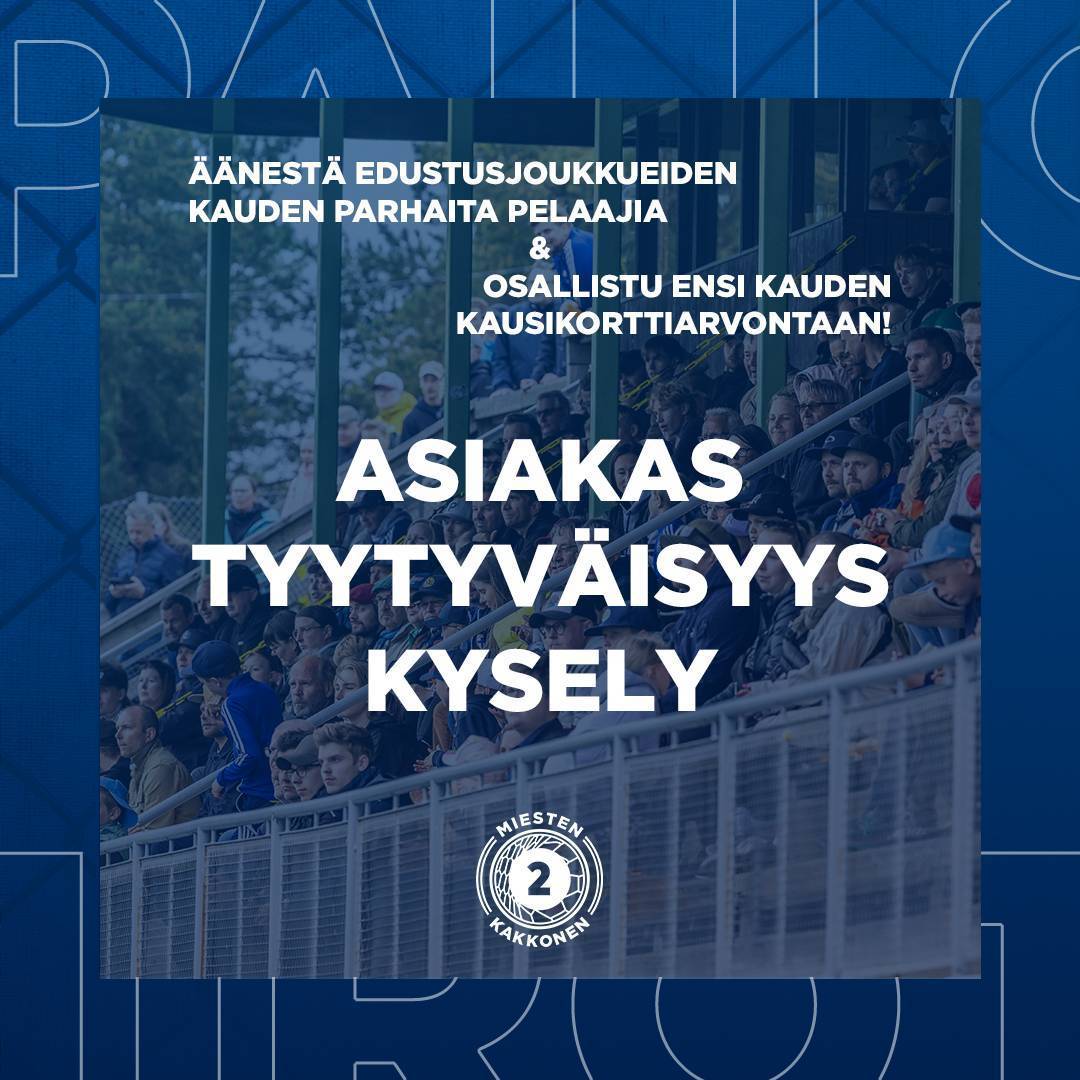 Äänestä miesten kauden parasta pelaajaa ja vastaa ottelutapahtumien asiakastyytyväisyyskyselyyn