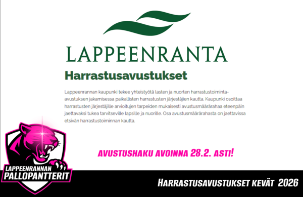 Harrastusavusten haku avoinna!!