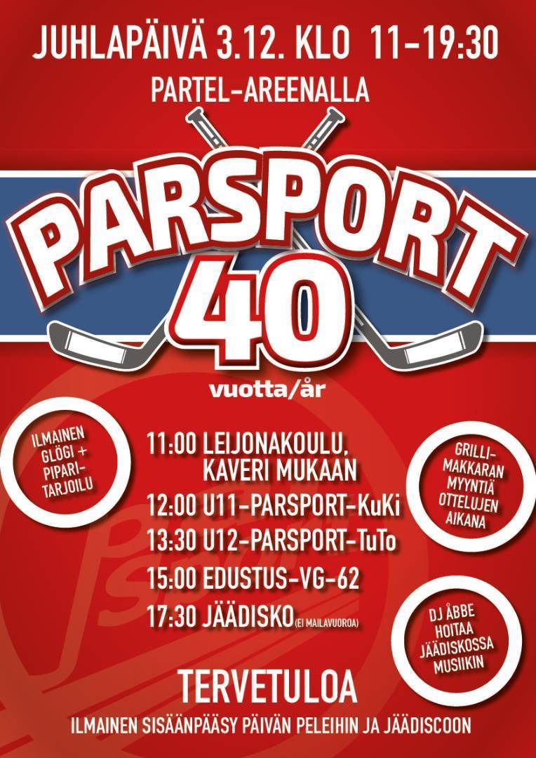 Parsport 40 vuotta/ år 3.12.2022