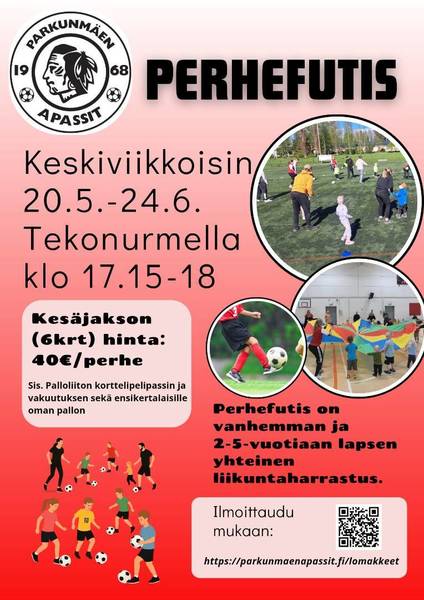 KESÄN PERHEFUTIS TÄYNNÄ!!!! Elokuussa startaa uusi jakso. Apassien suosittu perhefutis jatkuu
