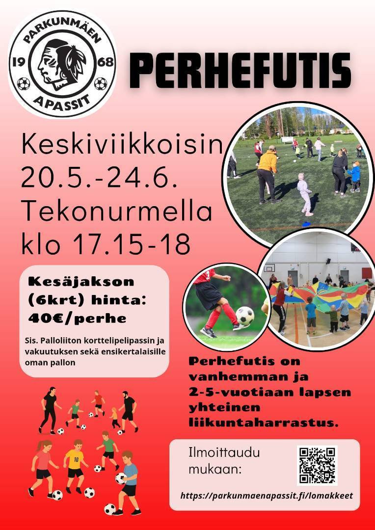 KESÄN PERHEFUTIS TÄYNNÄ!!!! Elokuussa startaa uusi jakso. Apassien suosittu perhefutis jatkuu