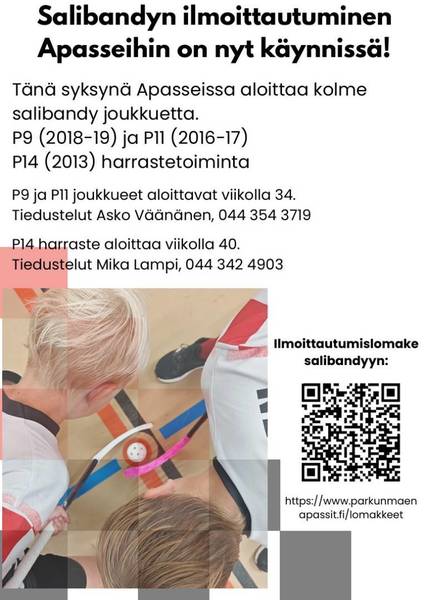 Salibandyn ilmoittautuminen