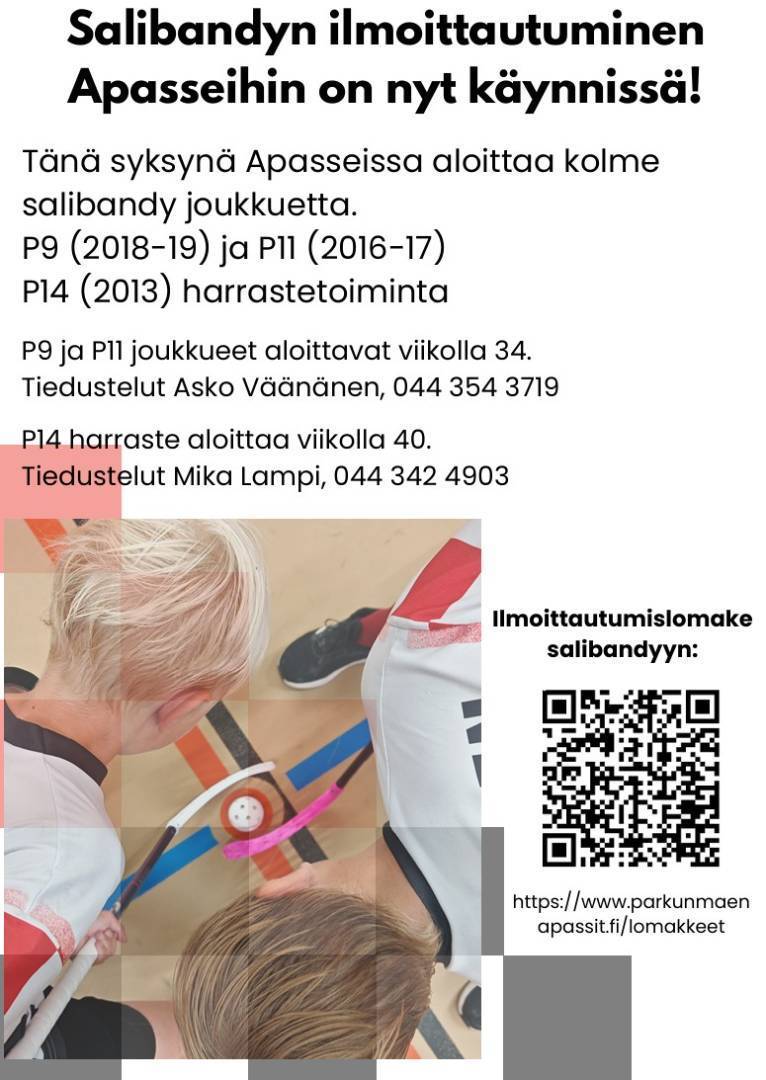 Salibandyn ilmoittautuminen