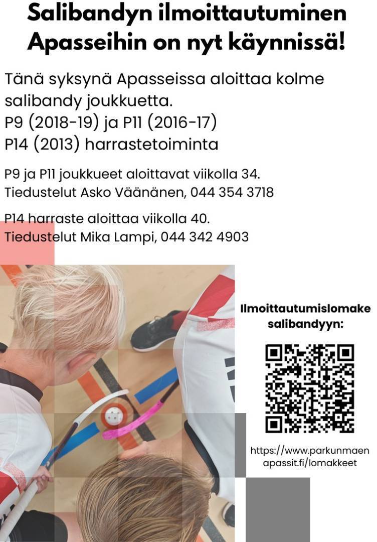 Salibandyn ilmoittautuminen