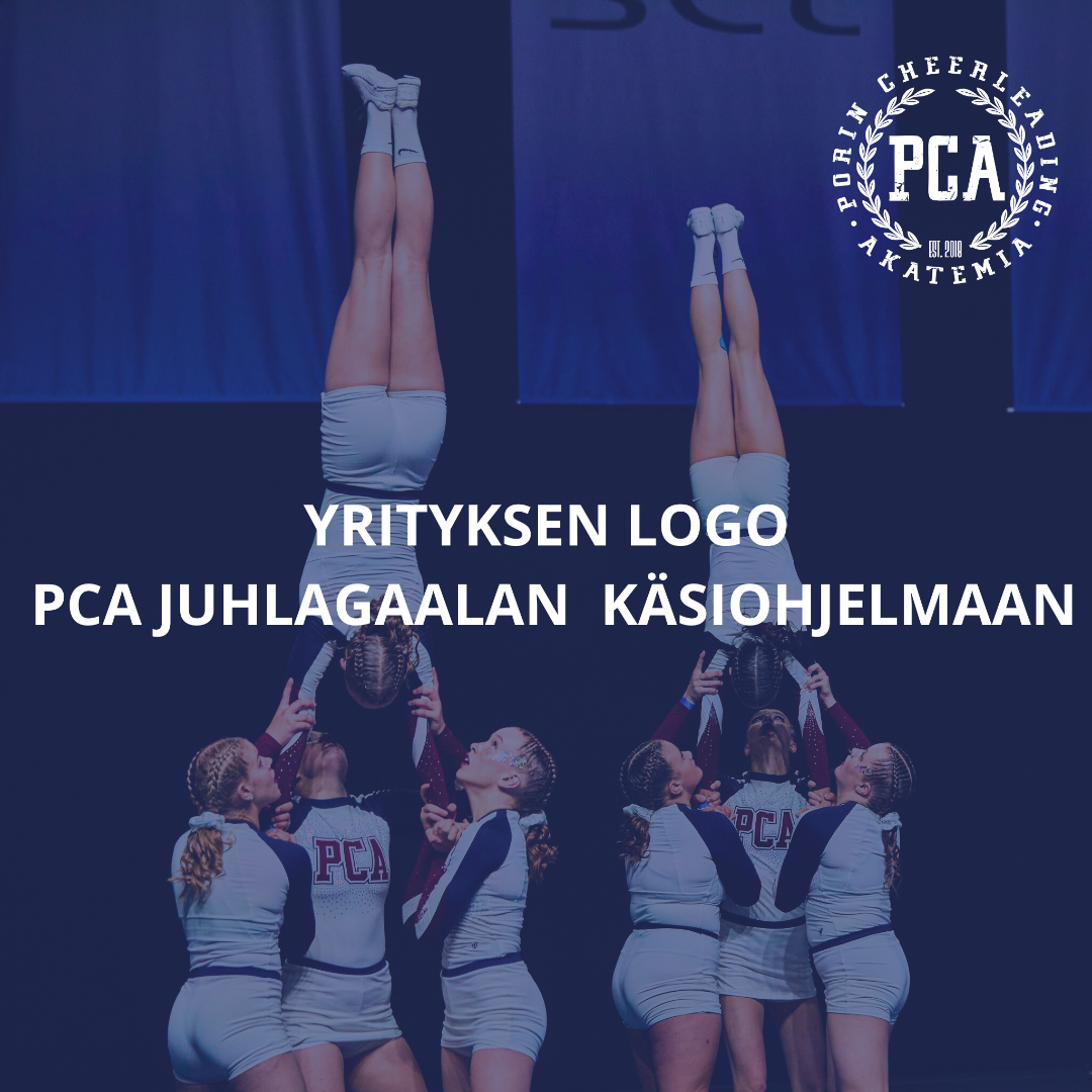 Yrityksen logo PCA Juhlagaalan käsiohjelmaan