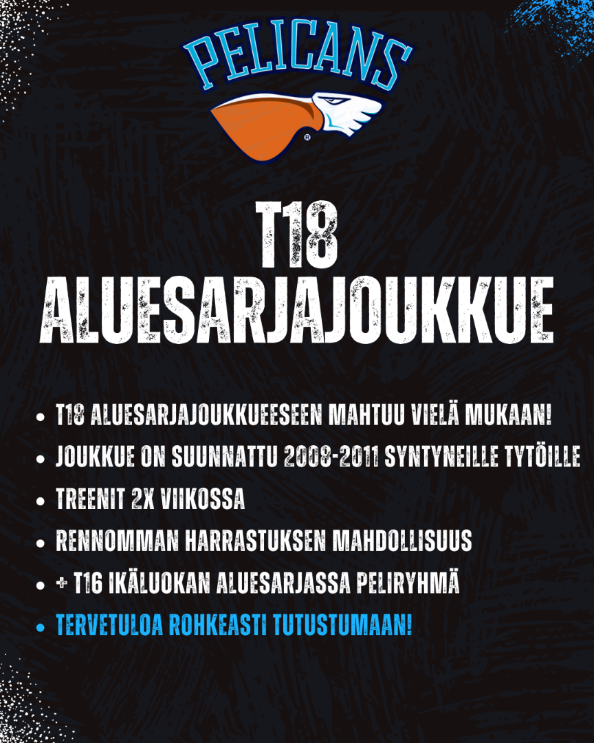 Mukaan T18 Aluesarjajoukkueeseen