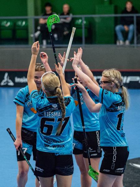 T18 joukkue SM-alkusarjan lohkovoittoon