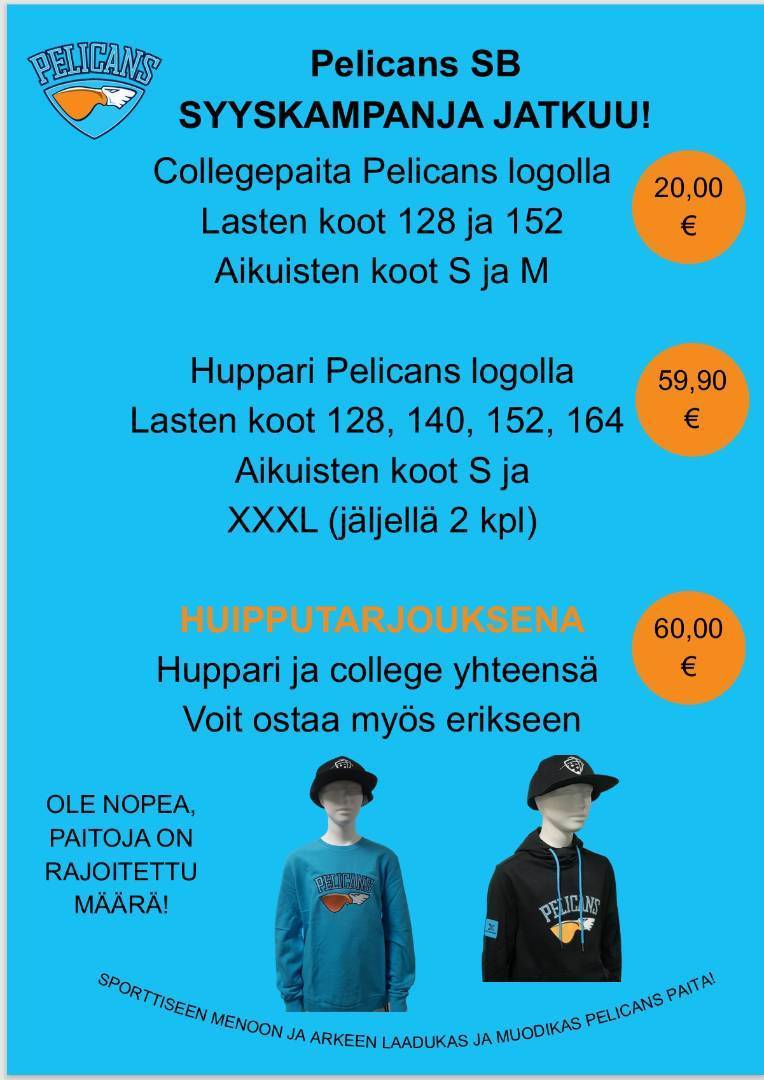 SYYSKAMPANJA JATKUU, HUPPARIA JA COLLEGEA VIELÄ SAATAVILLA!