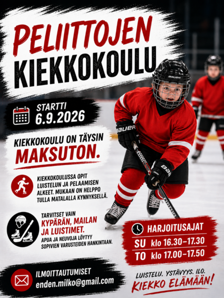 Peliittojen Kiekkokoulu alkaa!