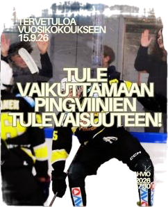 Tule mukaan vaikuttamaan – Pirkkalan Pingviinien vuosikokous 15.9. lähestyy