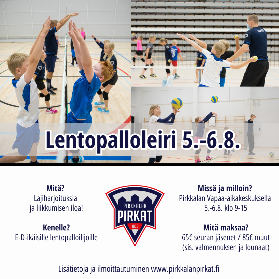 Lentopalloleiri elokuun alussa!