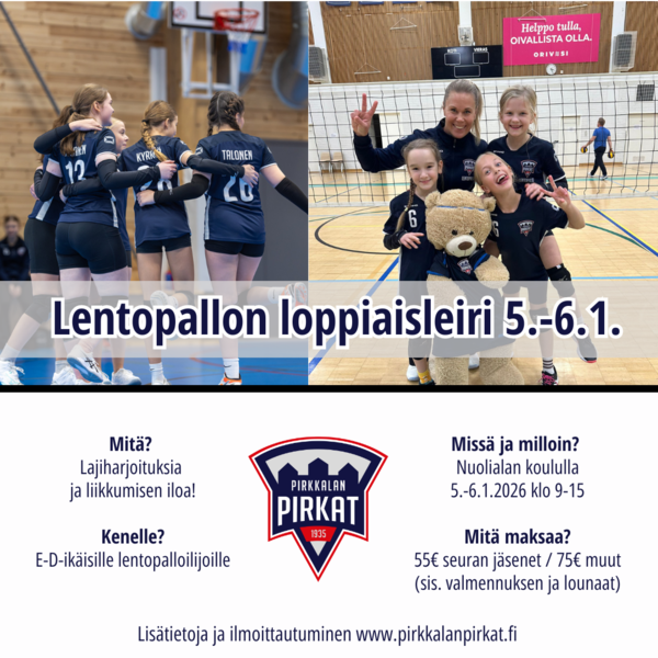 Lentopallon loppiaisleiri 5.-6.1.2026