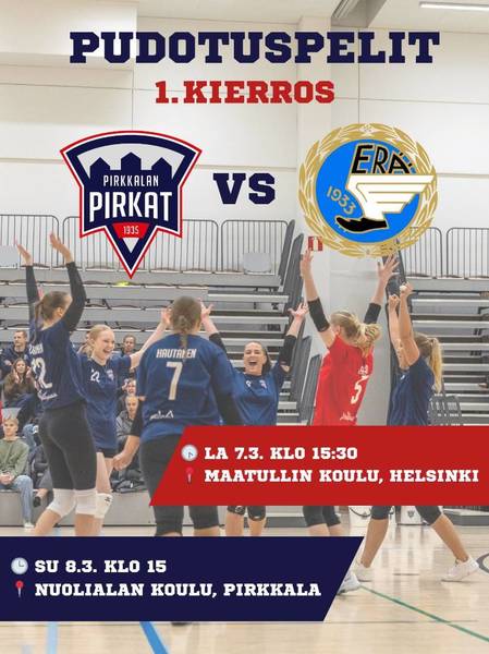 Lentopallonaisten pudotuspelit käynnistyvät!