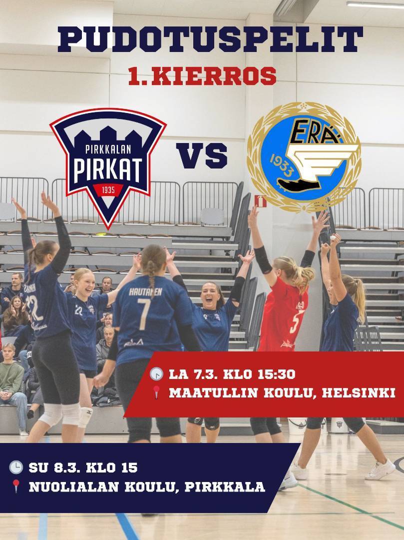 Lentopallonaisten pudotuspelit käynnistyvät!