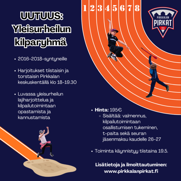 Yleisurheilun kilparyhmä 8-10-vuotiaille