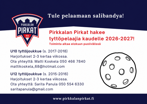 U12-tyttöjoukkue hakee uusia pelaajia kaudelle 2026–2027