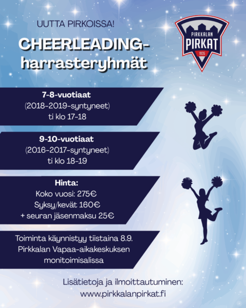 Cheerleading-toiminta käynnistyy - ilmoittaudu mukaan!