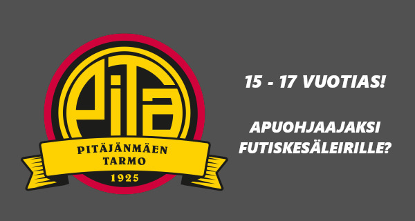 Apuohjaajahaku PiTan futiskesäleirille kesäkuussa 2026.