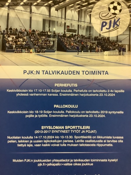 PJK:n talvikauden ilmoittautuminen avoinna.