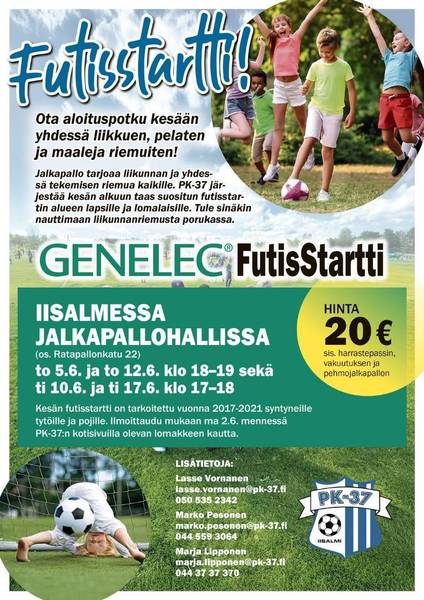 Tule mukaan Genelec FutisStarttiin Iisalmen jalkapallohallille!