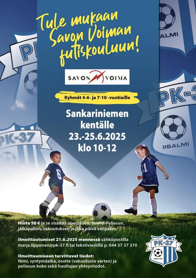 Tule mukaan Savon Voima -Futiskouluun!