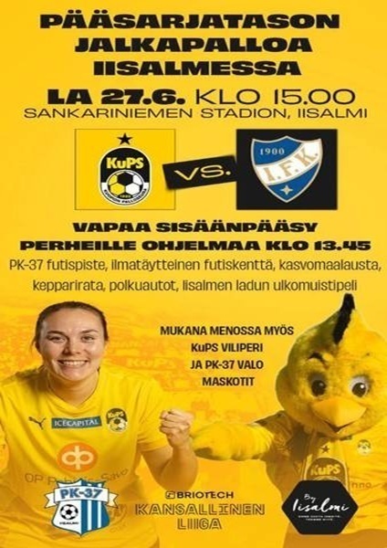  Briotech Kansallista Liigaa lauantaina Sankariniemellä - Perheille ohjelmaa klo 13.45 alkaen!