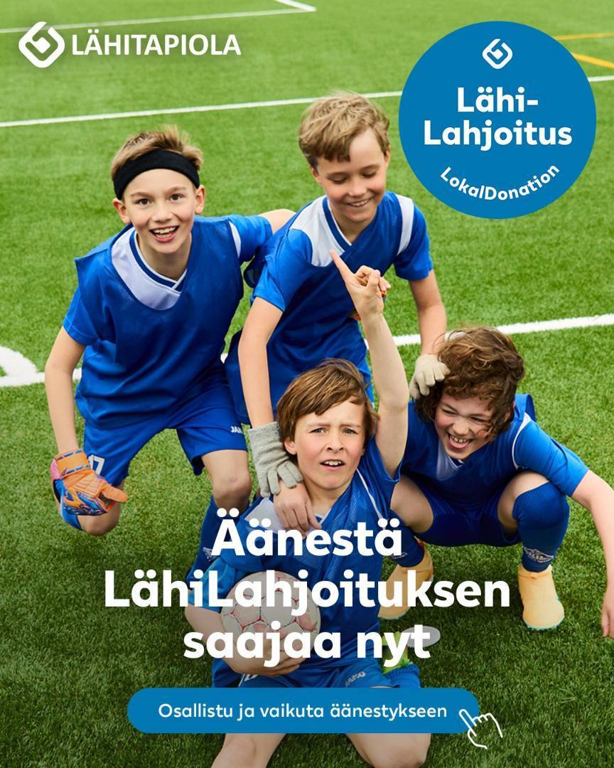 Pallo-Kerho 37 on mukana LähiTapiola Idän LähiLahjoitus-kampanjassa - Äänestä Meitä!