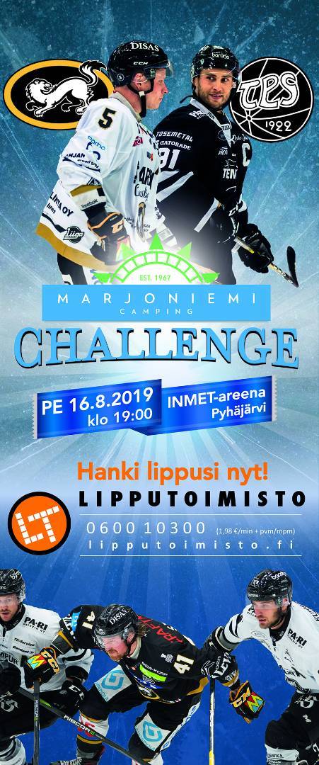 Kärpät-TPS Marjoniemi Camping Challenge 16.8.2019 klo 19.00