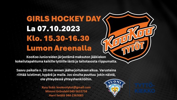 Girls Hockey Day -tapahtuma 07.10.2023