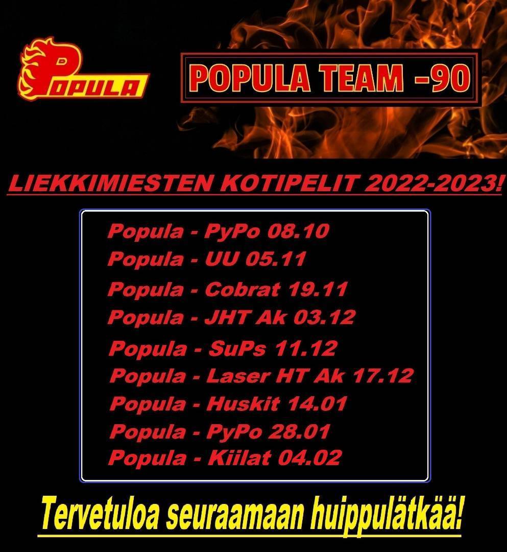 Liekkimiesten kotipelit 2022-2023!