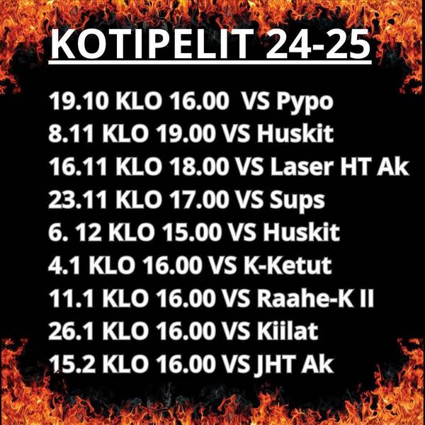 Liekkimiesten kotipelit 24-25! 