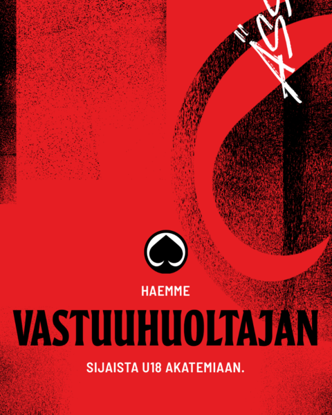 Haemme vastuuhuoltajan sijaista U18 Akatemiaan