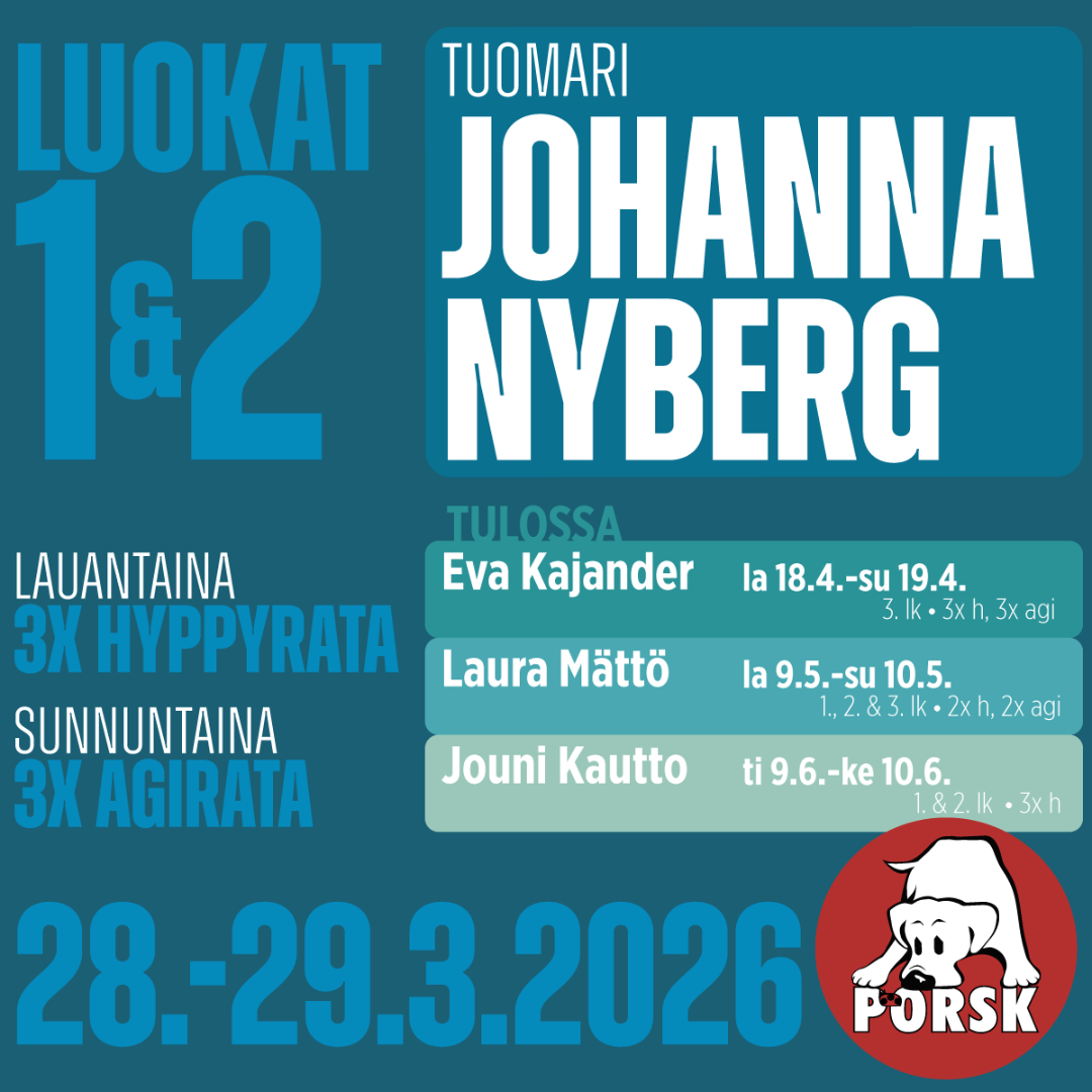 Agility - Maaliskuun mahtikirmailut - 28.-29.3.2026
