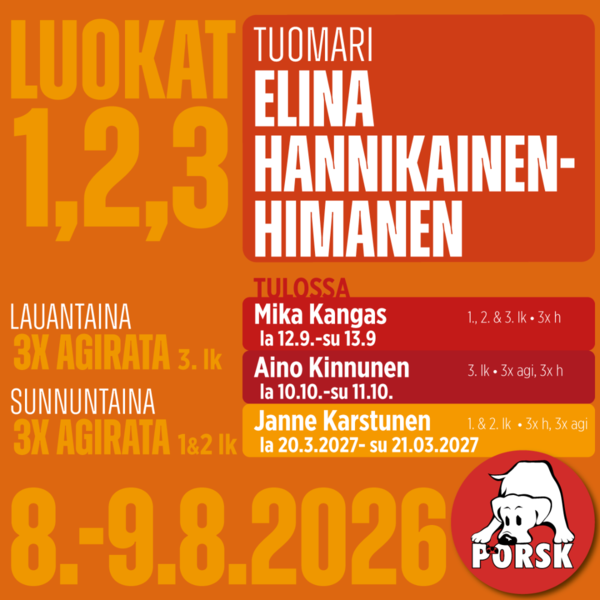 Agility -  ELOKUUN AGIMARATON 8.- 9.8.2026