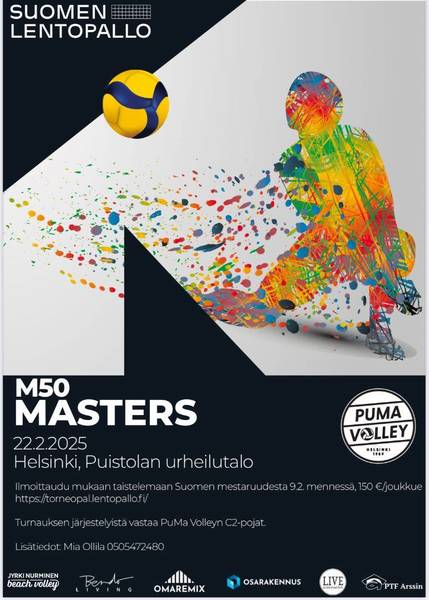 M50 Masters pelataan 22.2. Puistolassa