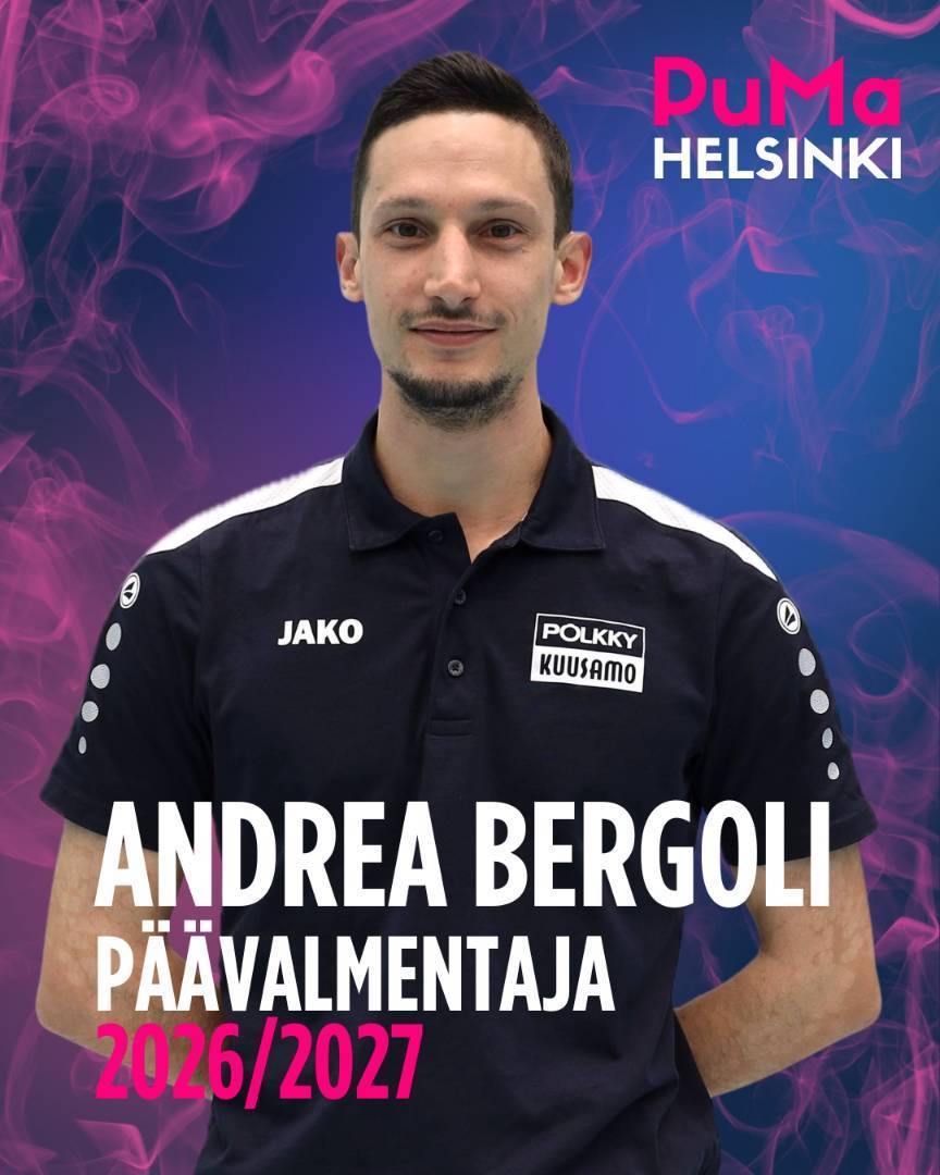 Andrea Bergoli PuMa Helsingin Mestaruusliigajoukkueen päävalmentajaksi